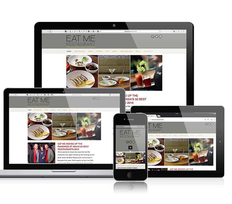 Eat Me Restaurant, Bangkok. Web Design & Development by Grantourismo Media, a Full Service Digital Media Agency.