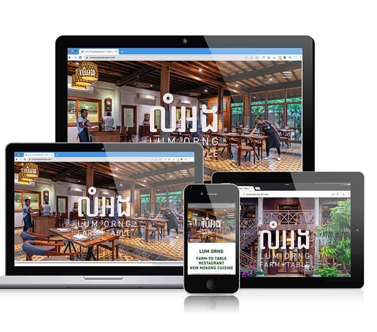 Lum Orng Restaurant Website, Siem Reap. Designed by Grantourismo Media.